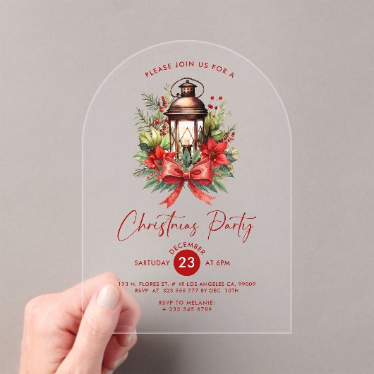 Invitation de fête décorée de Noël (In situ (ordinateur de poche))