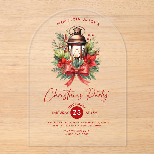 Invitation de fête décorée de Noël