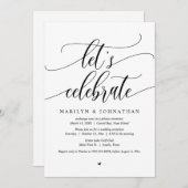 Invitation de fête d'élopement de mariage Let's Ce (Devant / Derrière)