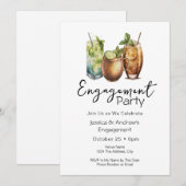 Invitation de fête d'engagement décontractée pour  (Devant / Derrière)