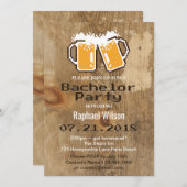 Invitation de fête d'enterrement de vie de garçon (Devant / Derrière)