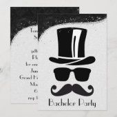 Invitation de fête d'enterrement de vie de garçon (Devant / Derrière)