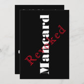 Invitation de fête d'enterrement de vie de garçon (Devant / Derrière)