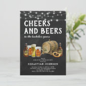 Invitation de fête d'enterrement de vie de garçon (Debout devant)