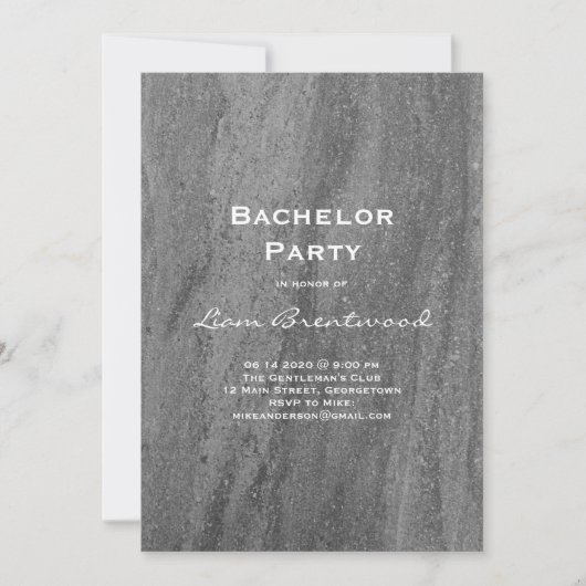 Invitation de fête d'enterrement de vie de garçon (Devant)