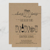 Invitation de fête d'enterrement de vie de garçon  (Devant / Derrière)