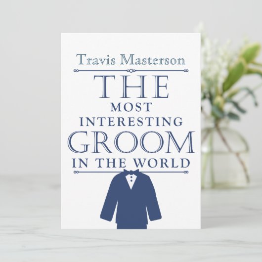 Invitation de fête d'enterrement de vie de garçon  (Debout devant)