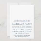 Invitation de fête d'enterrement de vie de garçon  (Dos)