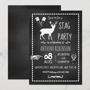 Invitation de fête d'enterrement de vie de garçon