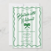 Invitation de fête d'enterrement de vie de jeune f (Devant)