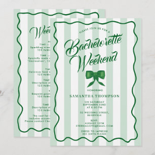 Invitation de fête d'enterrement de vie de jeune f