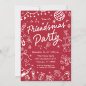 Invitation de fête des amis, fête de Noël (Devant)