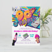 Invitation de fête des années 90, thème d'invitati (Debout devant)