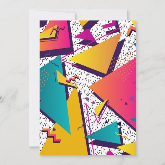 Invitation de fête des années 90, thème d'invitati (Dos)