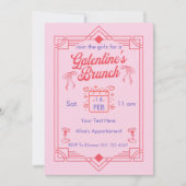 Invitation de fête des Galentines pour un brunch e (Devant)