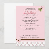 Invitation de Fête des mariées 5 x 7, tendance ros (Devant / Derrière)