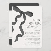 Invitation de Fête des mariées à coquette noir et  (Devant / Derrière)