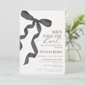 Invitation de Fête des mariées à coquette noir et  (Debout devant)