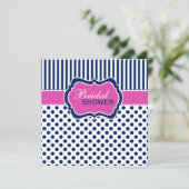 Invitation de Fête des mariées à points de polka b (Debout devant)