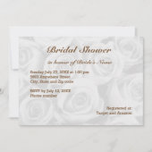 Invitation de Fête des mariées Arrière - plan Rose (Devant)