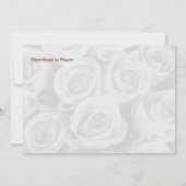 Invitation de Fête des mariées Arrière - plan Rose (Dos)