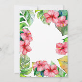 Invitation de Fête des mariées d'aquarelle florale (Dos)