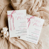 Invitation de Fête des mariées de Bow rose | Boho 