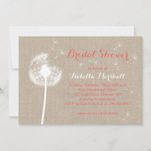 Invitation de Fête des mariées de Burlap Floral (c