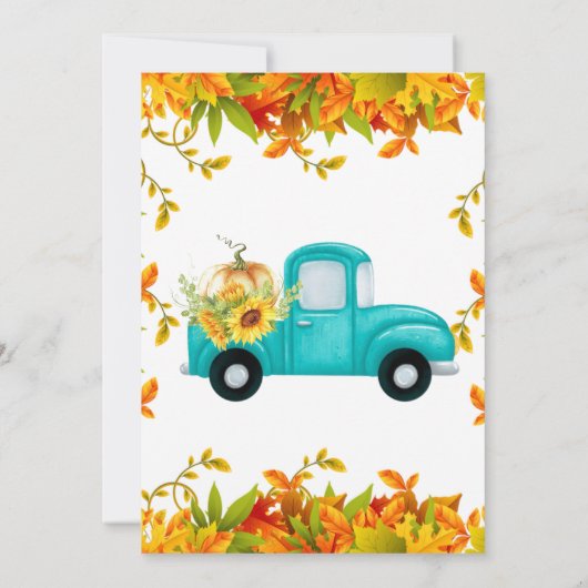 Invitation de Fête des mariées de Citrouille de ca (Dos)