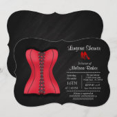 Invitation de Fête des mariées de corse noire et r (Devant / Derrière)