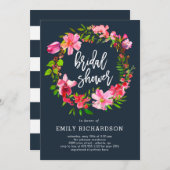 Invitation de Fête des mariées de COULEUR ÉDITABLE (Devant / Derrière)