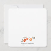 Invitation de Fête des mariées de couronnes floral (Dos)