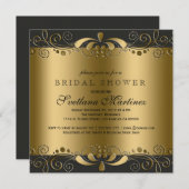 Invitation de Fête des mariées de dentelle florale (Devant / Derrière)