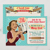 Invitation de Fête des mariées de femme au foyer h (Devant / Derrière)