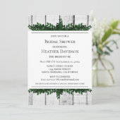 Invitation de Fête des mariées de feuillage rustiq (Debout devant)