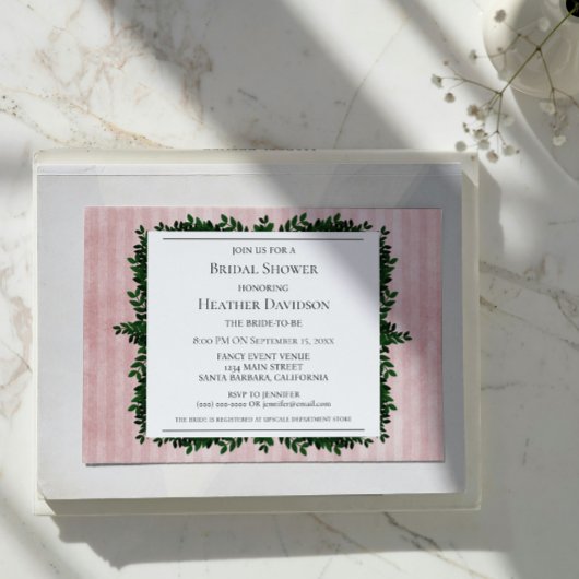 Invitation de Fête des mariées de feuillage Vintag