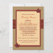 INVITATION de Fête des mariées de feuille d'automn (Dos)