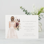 Invitation de Fête des mariées de Mariage blanc mi (Debout devant)