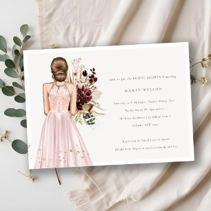 Invitation de Fête des mariées de Mariage blanc mi