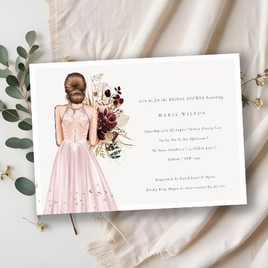 Invitation de Fête des mariées de Mariage blanc mi