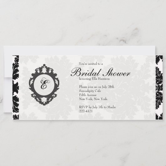 Invitation de Fête des mariées de monogramme perso (Devant)