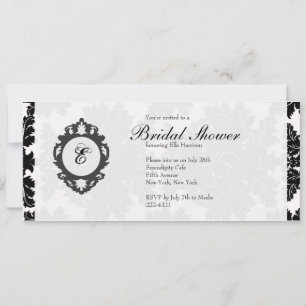 Invitation de Fête des mariées de monogramme perso
