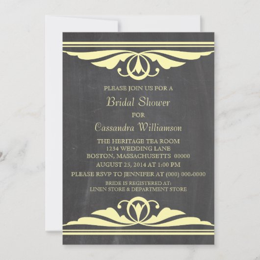 Invitation de Fête des mariées de tableau de bord (Devant)