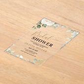 Invitation de Fête des mariées d'or vert, Eucalypt (Poser)