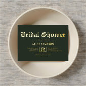 Invitation de Fête des mariées élégante à la lettr