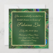 Invitation de Fête des mariées Emerald Green Peaco (Dos)