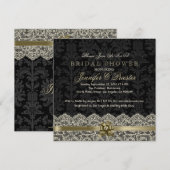 Invitation de Fête des mariées en dentelle blanche (Devant / Derrière)