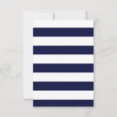 Invitation de Fête des mariées Floral Bleu profond (Dos)