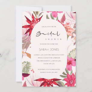 Invitation de Fête des mariées florale boho tropic