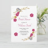 Invitation de Fête des mariées florale élégante (Debout devant)